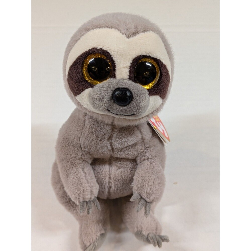 Ty Beanie Bellies Plush 6" Silas Sloth Grey Plush